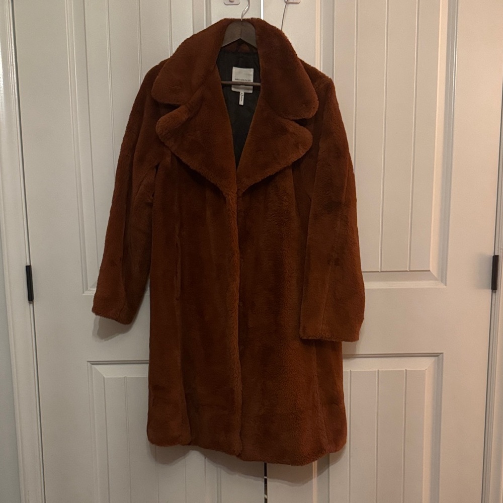 Women's Mid-Length 3 - Notch Faux Fur Coat